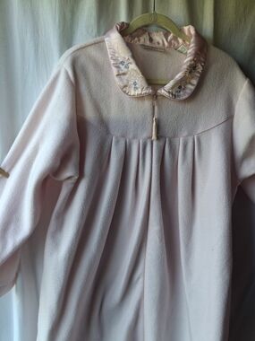 Women's Light Pink Embroidered Collar Pea Coat